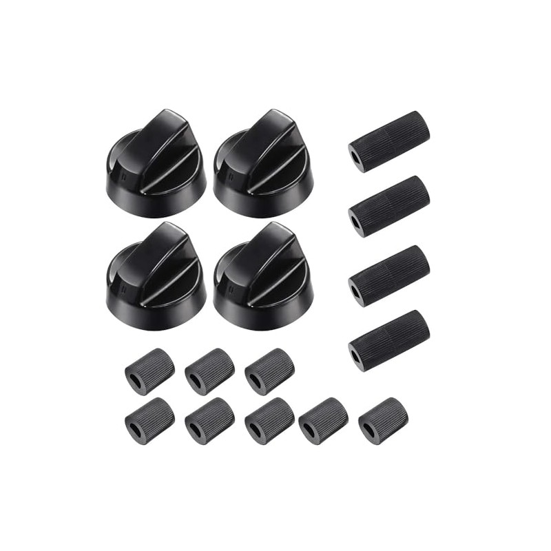 4-Pack Universal Oven/Stove/Range Control Knobs Replacement Kit with 12 Adapters