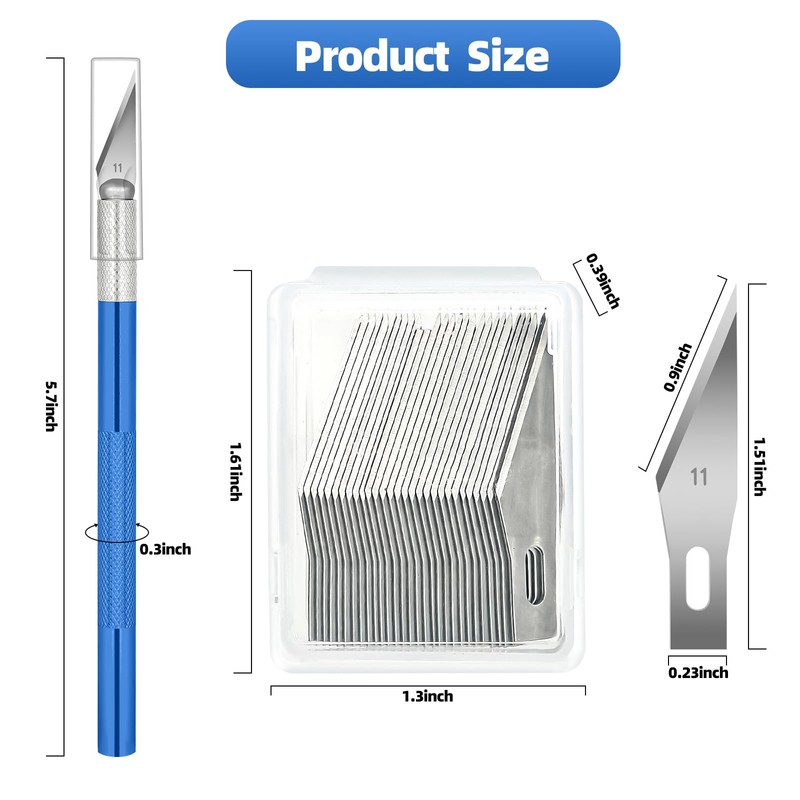 3 PCS Exacto Knife, Hobby Knife, Craft Knives with 30