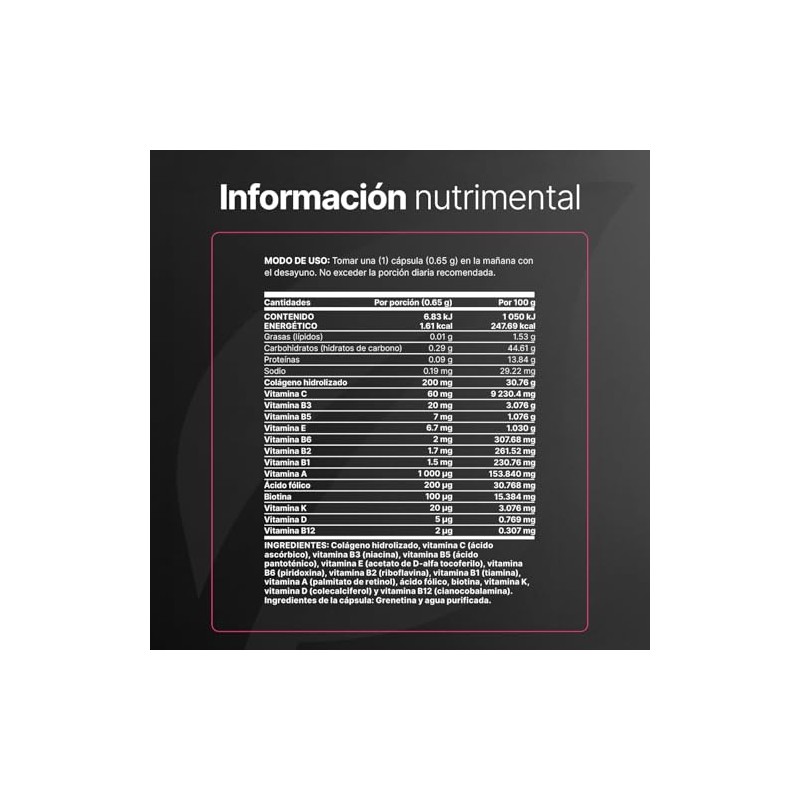 B Life Multivitamínico para Mujer con Biotina y Colágeno 100