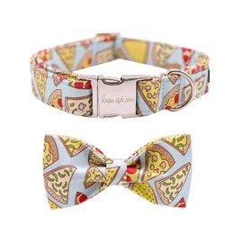 Unique Style Paws Dog Collar with Bow, Bowtie Dog Collar Adjustable Collars for Small Medium Large Dogs and Cats