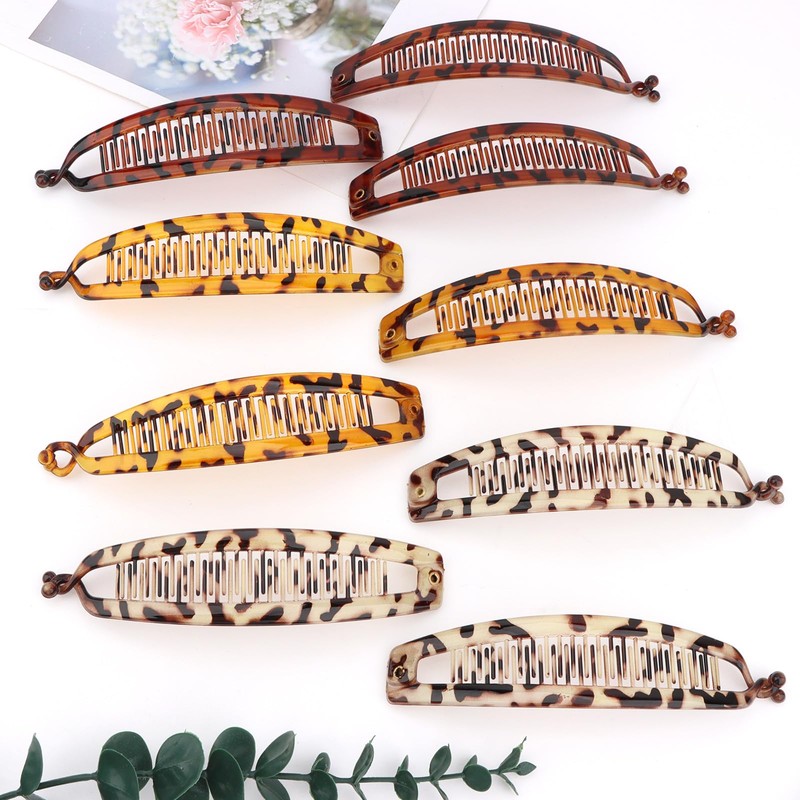9Pcs Banana Clip Classic Retro 80’s Style Hair Comb Durable