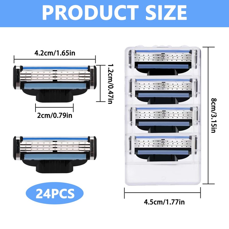 Mach 3 Razor Blades Pack of 24 Razor Blades Razor