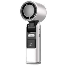 HiBOMASOON Portable Handheld Fan, 4000mAh Long-Lasting Battery Rechargeable, 1-100 Adjustable Speeds, Ultra Compact Foldable Fan for Travel, Camping, Office & Outdoor(K801 W