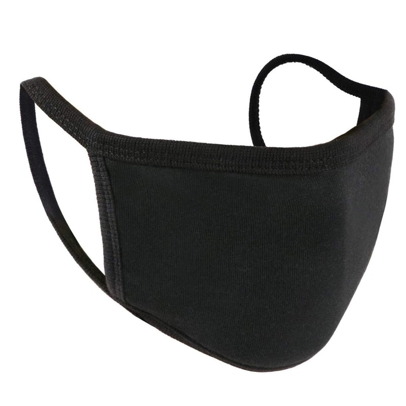 Komonee Cotton Washable Reusable Black Face Mask Dustproof Cloth Mouth