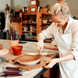 48PCS Pottery Tools Kit for Sculpting, Clay Carving Tools, Ceramic Tools for Polymer Clay, Modeling, Trimming, Molding, Shaping, Pottery Kiln, Arts Crafts Supplies, Adults, Students, Beginners, Pros