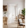 1 Pack Door Handle Golden Champagne Finish, Modern Knurled Design