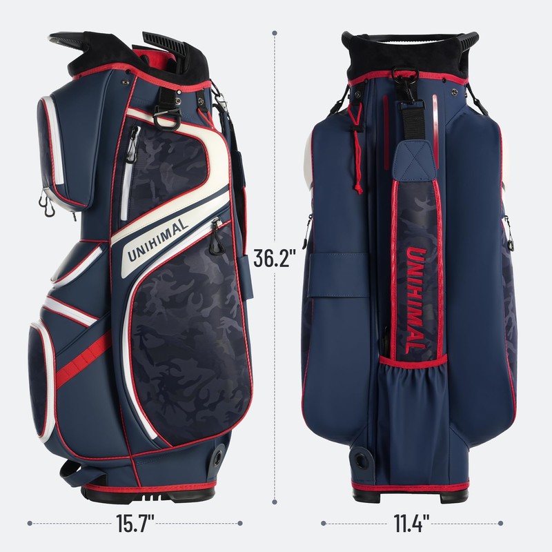 uniHimal 14-Way Golf Cart Bag with Full Length Padded Divider
