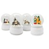4 Cute Mini Snow Globes Christmas Winter and Deer on