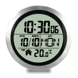 Lyaciomn Digital Shower Clock Waterproof, Bathroom Timer Clock, Digital Kitchen Wall Clock, No Punching Suction Cup Clock