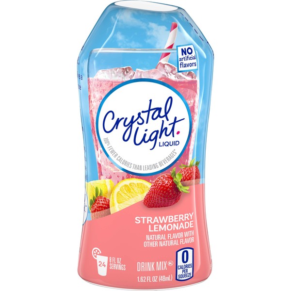 Crystal Light Sugar-Free Strawberry Lemonade Zero Calories Liquid Water Enhancer 1 Count 1.62 fl oz