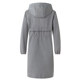 wantdo Unisex Long Swim Parka Waterproof Swim Cover Up Fleece Parka Jacket Charcoal Gray XL