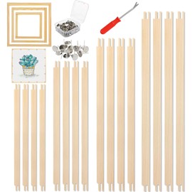 Needlepoint Stretcher Bars Wooden Adjustable Frame Set for Embroidery and Cross Stitch Canvas Stretcher Frame with Multiple Sizes Thumb Tacks and Remover Tool Needlepoint Canvas Holder