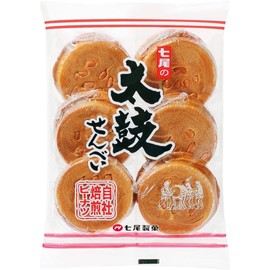 Nanao Taiko Senbei Japanese Baked Wheat Crackers with Roasted Peanuts 12PC (Pack of 1), Crunchy Peanuts Crackers Snack Wagashi Traditional Sweets from Fukuoka Prefecture, MADE IN JAPAN
