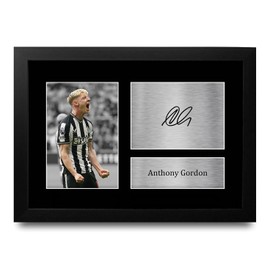 HWC Trading FR A4 Anthony Gordon Newcastle United Gifts Printed Signed Autograph Picture for Football Fans and Supporters - A4 Framed