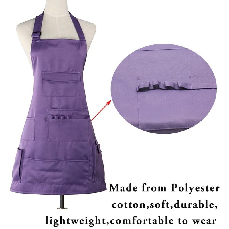 boshiho Painting Aprons Barber Apron with Pockets for Women Men
