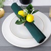 IUIBMI Lemon Napkin Rings Set of 6, Yellow Faux Lemon