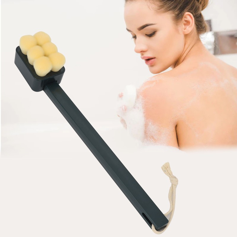 Shower Bath Brush Long Handle Removable Fine Fluffy Soft Scrubber
