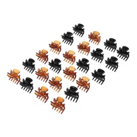 2Pcs Small Octopus Jaw Clips for Hair Bright Black Brown Durable Plastic Claw Hair Accessories for Women and Effortless Styling Tools Smooth Edges for No Damage