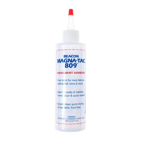BEACON Magna-Tac 809 Permanent Adhesive - Trusted Fabric Glue for Fashion Design and Quick Clothing Repairs, 8-Ounce