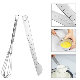 ERKOON 8 pack Cucharas de medición de acero inoxidable, especias de medición e ingredientes líquidos para cocinar y hornear