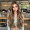 Peluca De Cabello Largo Rizado Dorado Fibra Natura