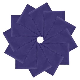 PATIKIL 21"x21" Large Solid Color Bandanas, 12 Pack Bulk Blank Head Bandannas Multifunctional Headband Scarf Neckerchief for Women and Men, Navy Blue