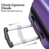 Merax 3 Piece Lightweight Hard Shell Travel Suitcase with 4