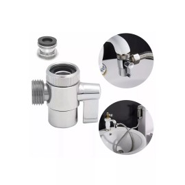 Unbranded Torneira de metal unidirecional válvula desviadora conector de controle de água acessório de cozinha