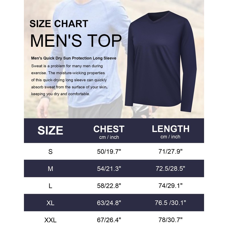 HovSiyla Mens Athletic V Neck Long Sleeve T Shirts Rash