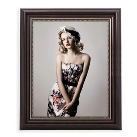 HUIXIANG Picture Frames 8x10 Vintage Portrait Photo Frame Shabby Retro Landscape & Horizontal Rustic Tableop or Wall Poster Frame Birthday Gift for Mother Woman Wedding Anniversary 10x8 Inch, Brown