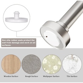 SZXIMU Shower Curtain Rod 43-72 Inch Metal Adjustable Spring Non-Slip Rust Resistant