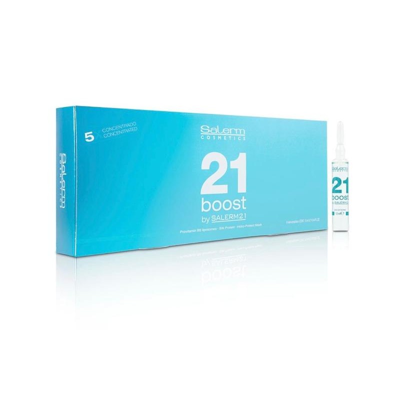 Salerm 21 Boost Provitamin B5 liposomes. Silk Protein Hidro Protect