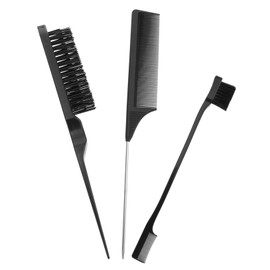 Minkissy 3Pcs Hair Coloring Brush Comb Kit Double Eyebrow Brush Set for Hairdressing Professional Hair Dyeing Tool for Salon and Home Use