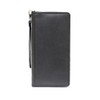 ASHLIN RFID Blocking Zippered Travel Wallet, Black, Under Seat