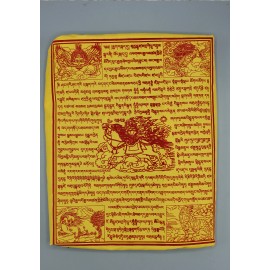 Vertical Mixed Deities Color Print Tibetan Prayer Flags
