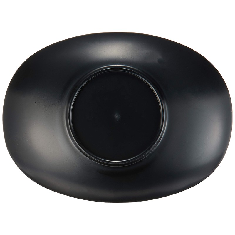 Set of 5 茶托 小判 茶托 Black Coating 1 Piece [13 x 9.7 x