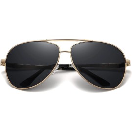 RCXKOOM XL Polarized Aviator Sunglasses for Big Heads