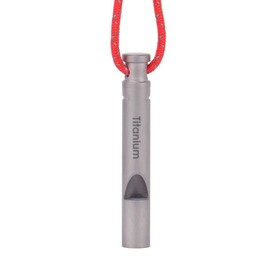 Lixada Titanium Emergency Whistle Ultralight Sports Coach Referee Whistles with Cord for Outdoor Survival Camping Hiking Exploring Training