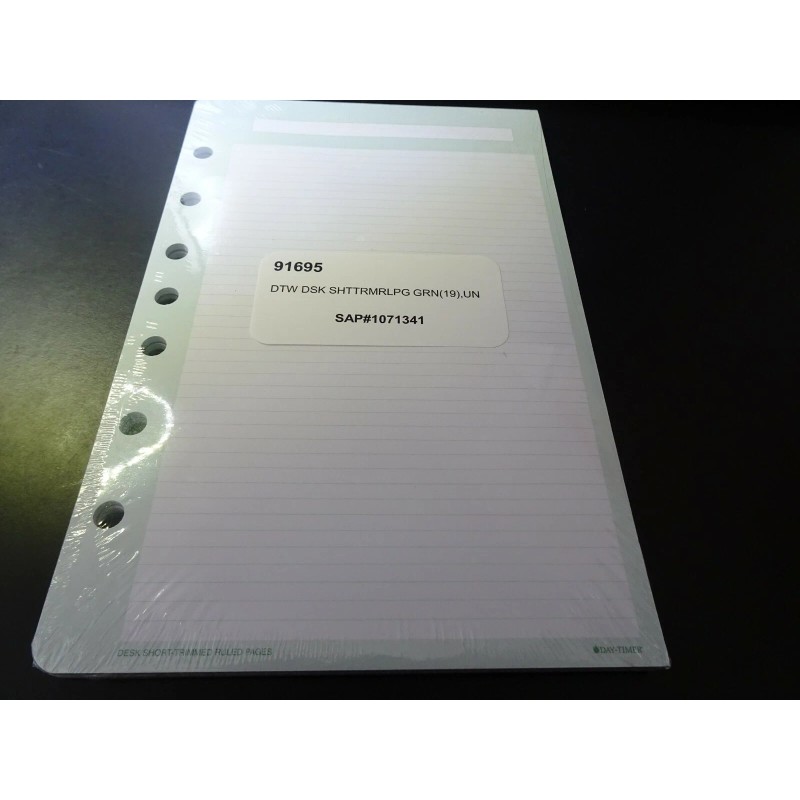 Day-Timer 91695 Desk Ruled Green Pages, 22 Pages per Pad,