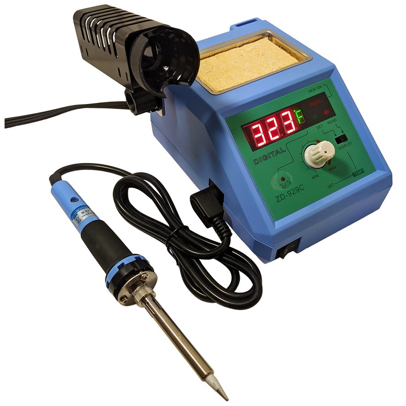 Temperature Adjustable Soldering Station with Digital LED Display, ESD Safe,