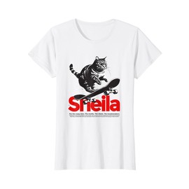 SHEILA - Adorable girl name with cute Cat T-Shirt