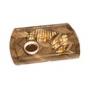 Acacia Rect. Herringbone design Chopping board, side grooves, deep well,