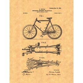 Mechanical Movement for Bicycles Patent Print (8.5" x 11") M14170
