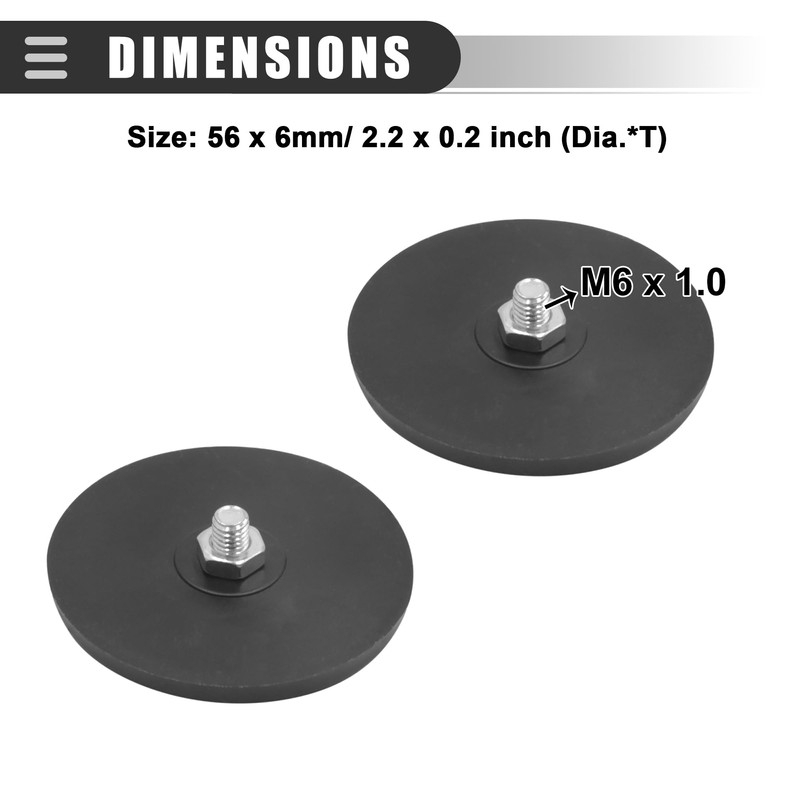 Motoforti Universal Motorcycle Scooter Reflectors, 2.2 Inch Dia, Plastic, 2pcs