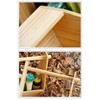 Outdoor Wood Seasoning Storage Basket with Handle Picnic Condiments BBQ