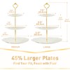 DUJUST Luxury Larger 3-Tier Cupcake Stand Tower, British Style Porcelain