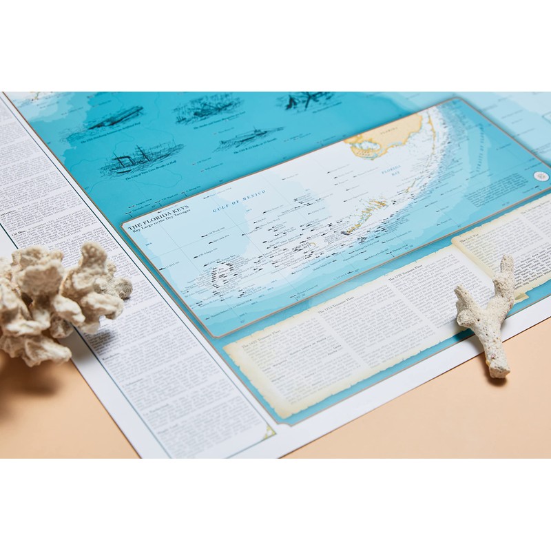 Beautiful Shipwreck Map of Florida and the Eastern Gulf of