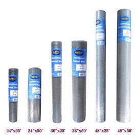 MTB Galvanized Hardware Cloth 36 in x 25 ft - 1/4 x1/4 inch Mesh 23GA