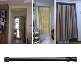 Curtain Pole, Black Telescopic Curtain Rod, Bottle Holder for Blackout Curtain Rod, Shoe Rack, Pantry (30-50cm, 0.5" Diameter, Thin Rod)