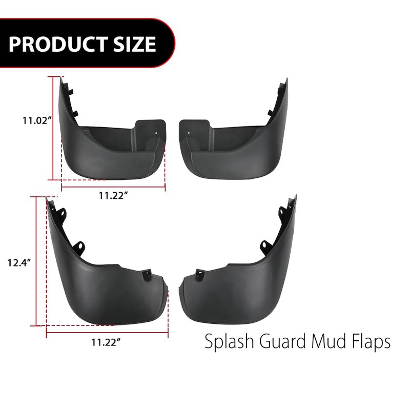 G-PLUS 4Pcs Splash Guard Mud Flaps Compatible with Land Rover